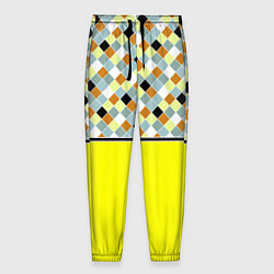 Мужские брюки Желтый неоновый комбинированный узор