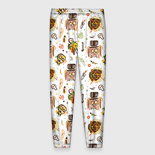 Мужские брюки Череп с волосами / 3D-принт – фото 2