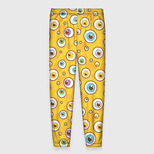 Мужские брюки Глаза круглые разноцветные / 3D-принт – фото 2