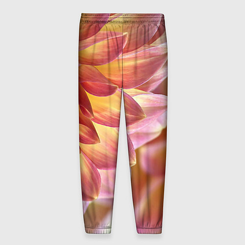 Мужские брюки Оранжевые георгины лепестки / 3D-принт – фото 2