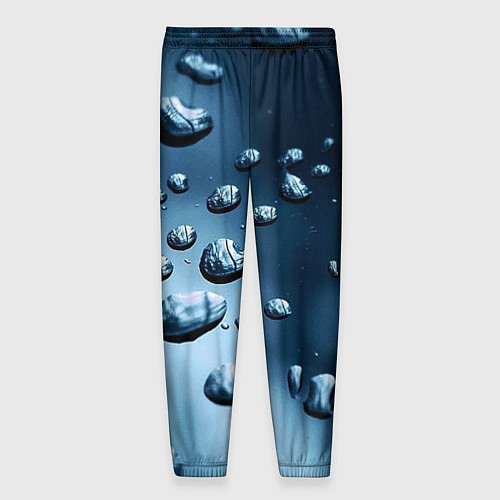 Мужские брюки Капли воды на матовом стекле - текстура / 3D-принт – фото 2
