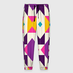 Мужские брюки Геометрический цветной орнамент
