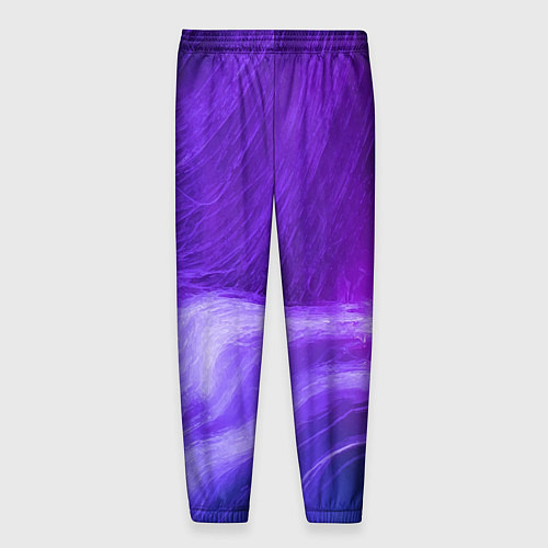Мужские брюки Неоновые волны / 3D-принт – фото 2