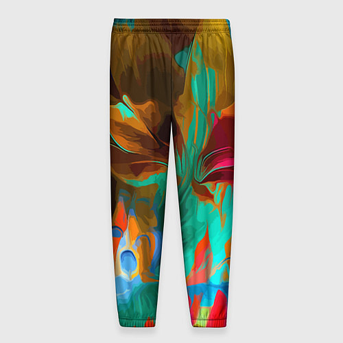 Мужские брюки Растительная абстрактная композиция / 3D-принт – фото 2