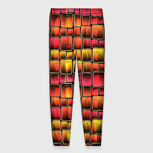 Мужские брюки Неоновый геометрический узор / 3D-принт – фото 2