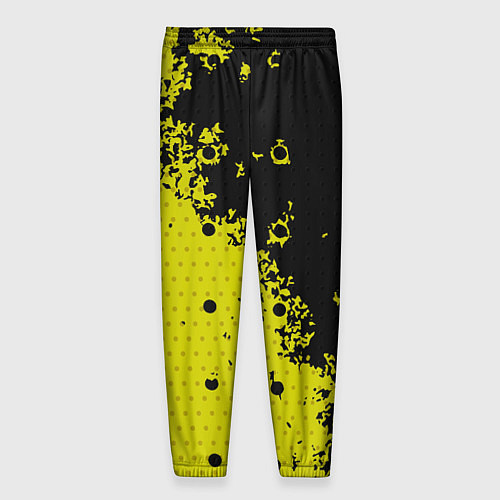 Мужские брюки Black & Yellow / 3D-принт – фото 2