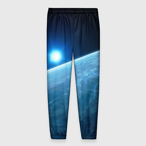 Мужские брюки Яркая звезда над горизонтом - космос / 3D-принт – фото 2