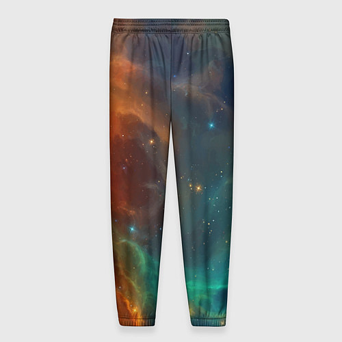 Мужские брюки Столкновение двух космических галактик / 3D-принт – фото 2