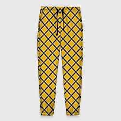 Мужские брюки Черно-желтый клетчатый узор