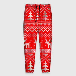 Мужские брюки Рождественский красный свитер с оленями
