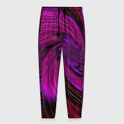 Брюки на резинке мужские Фиолетовый вихрь, цвет: 3D-принт