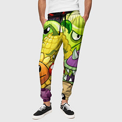 Брюки на резинке мужские Растения против зомби, цвет: 3D-принт — фото 2