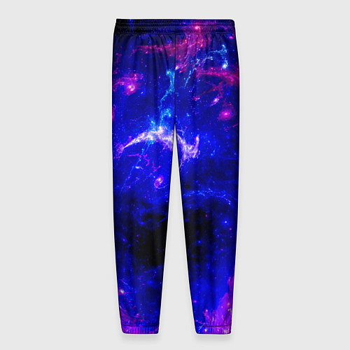 Мужские брюки Неоновый космос со звездами / 3D-принт – фото 2