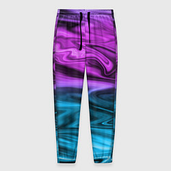 Мужские брюки Синий с фиолетовым размытый абстрактный узор