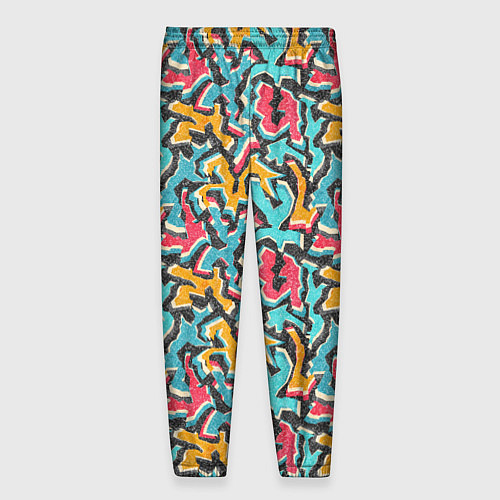 Мужские брюки Граффити абстракт гранж / 3D-принт – фото 2