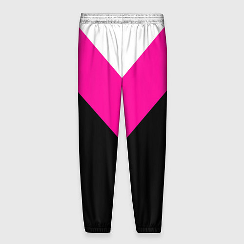 Мужские брюки FIRM черный с розовой вставкой / 3D-принт – фото 2