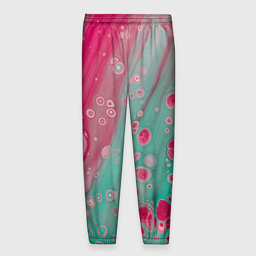 Мужские брюки Розовые и голубые краски / 3D-принт – фото 2