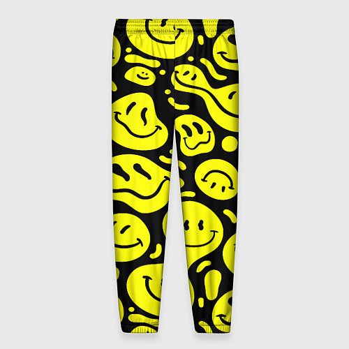 Мужские брюки Кислотный желтый смайлик / 3D-принт – фото 2