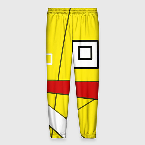 Мужские брюки Белый квадрат / 3D-принт – фото 2