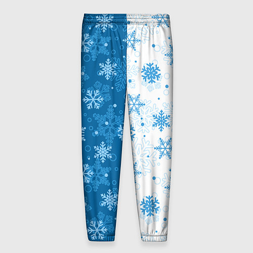 Мужские брюки Красивые снежинки / 3D-принт – фото 2