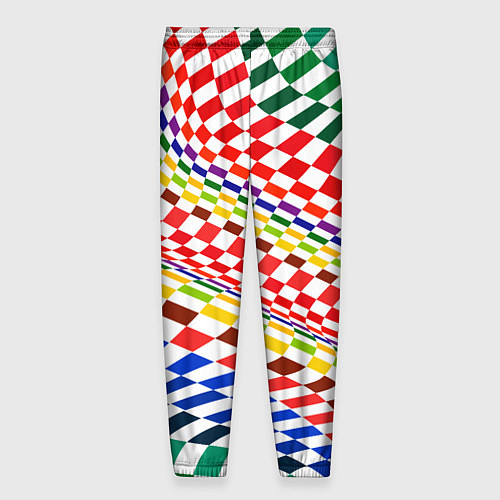 Мужские брюки Разноцветная оптическая иллюзия / 3D-принт – фото 2