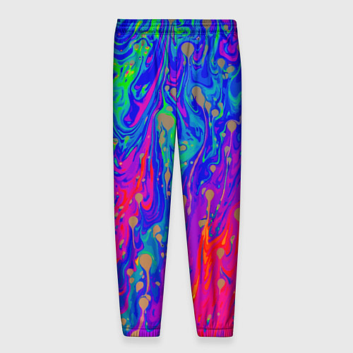 Мужские брюки Разноцветная импрессивная композиция / 3D-принт – фото 2