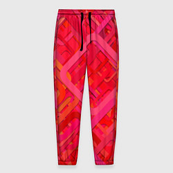 Мужские брюки Красные абстрактные геометрические ромбы