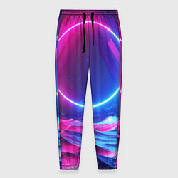 Мужские брюки Круг и разноцветные кристаллы - vaporwave
