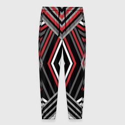 Мужские брюки Геометрический узор с серыми черными и красными по