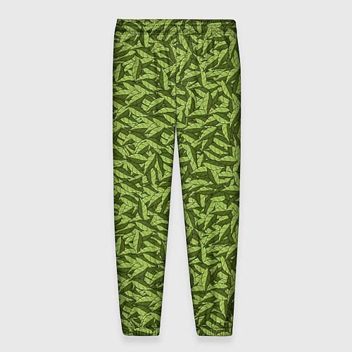 Мужские брюки Милитари листья в полоску / 3D-принт – фото 2