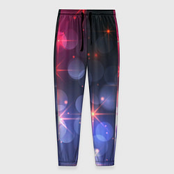 Мужские брюки Поп арт неоновые звезды космического неба