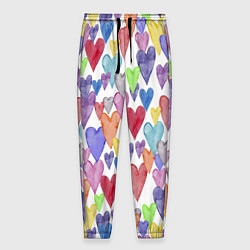 Мужские брюки Разноцветные сердечки Калейдоскоп