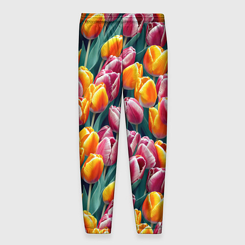 Мужские брюки Роскошные тюльпаны / 3D-принт – фото 2