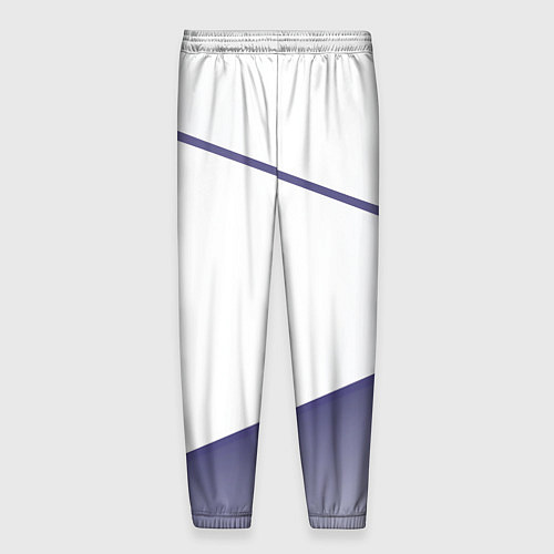Мужские брюки Абстрактный белый и фиолетовый паттерн / 3D-принт – фото 2