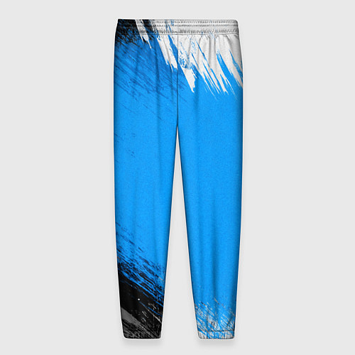 Мужские брюки Абстрактный пятнистый черно-синий узор / 3D-принт – фото 2
