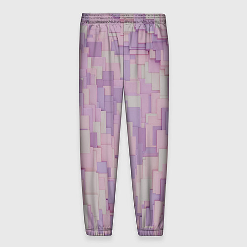 Мужские брюки Множество розовых геометрических кубов / 3D-принт – фото 2