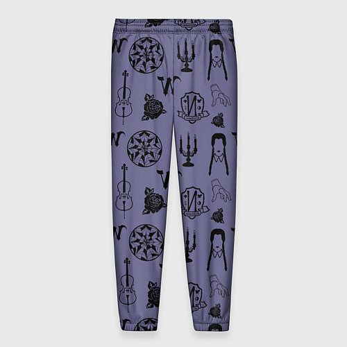 Мужские брюки Паттерн Уэнсдей / 3D-принт – фото 2