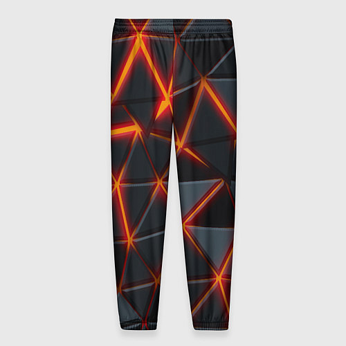 Мужские брюки Треугольники и неон / 3D-принт – фото 2