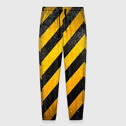 Брюки на резинке мужские Черно-желтая опасность, цвет: 3D-принт
