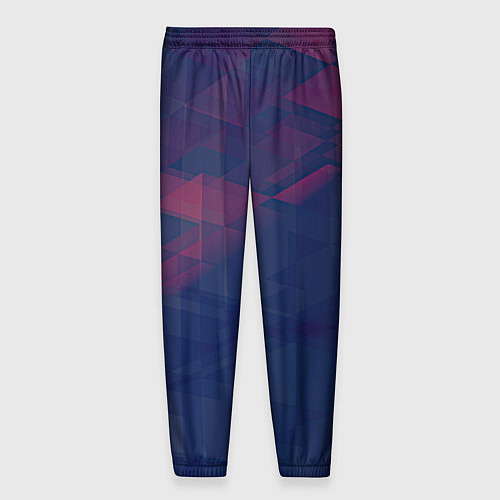 Мужские брюки Абстрактный прозрачный стеклянный фиолетовый патте / 3D-принт – фото 2