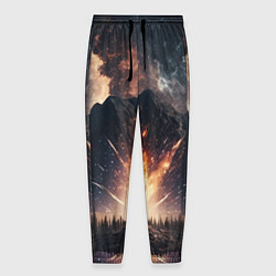 Мужские брюки Галактика, светящаяся над пейзажем