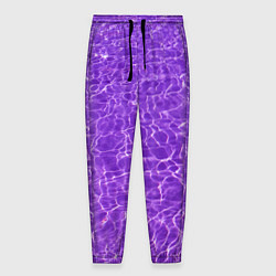 Мужские брюки Абстрактные фиолетовые волны воды