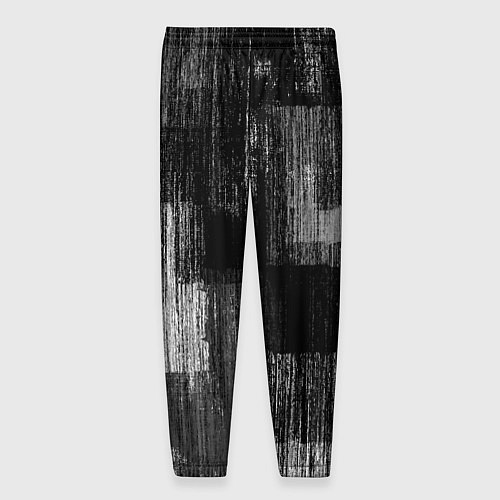 Мужские брюки Чёрные и белые полосы / 3D-принт – фото 2