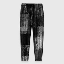 Брюки на резинке мужские Чёрные и белые полосы, цвет: 3D-принт