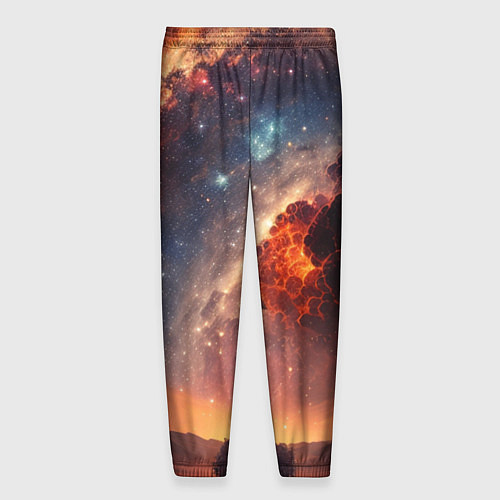 Мужские брюки Космос и звезды в закатном небе / 3D-принт – фото 2