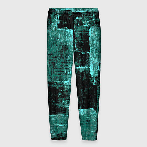 Мужские брюки Зелёный абстракт / 3D-принт – фото 2