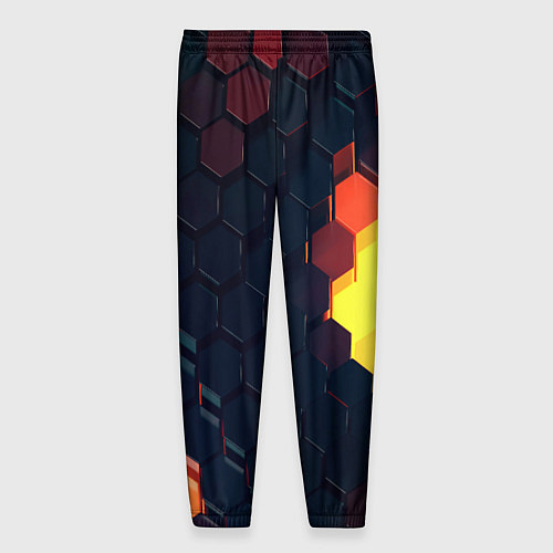 Мужские брюки Оранжевый питон / 3D-принт – фото 2