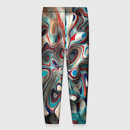 Мужские брюки Волны - краски / 3D-принт – фото 2