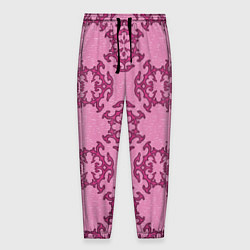 Мужские брюки Розовая витиеватая загогулина