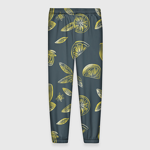 Мужские брюки Лимоны в карандаше на сером фоне / 3D-принт – фото 2
